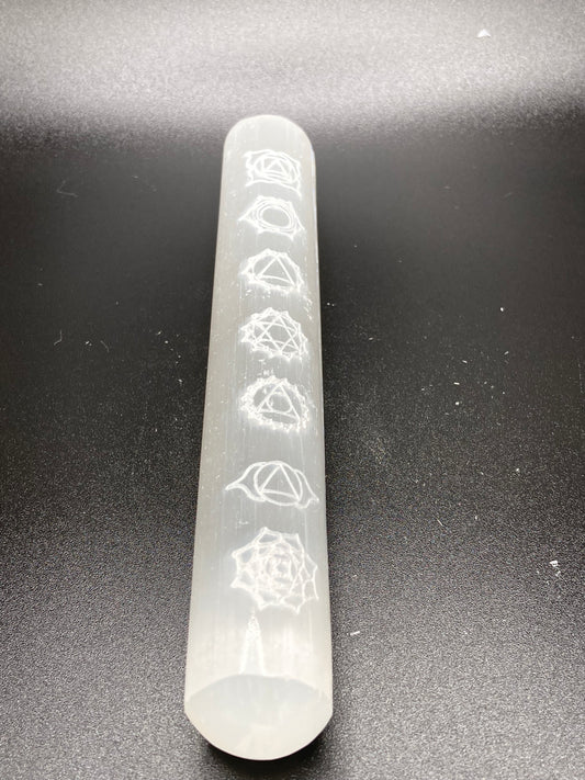 Selenite Chakra Wand