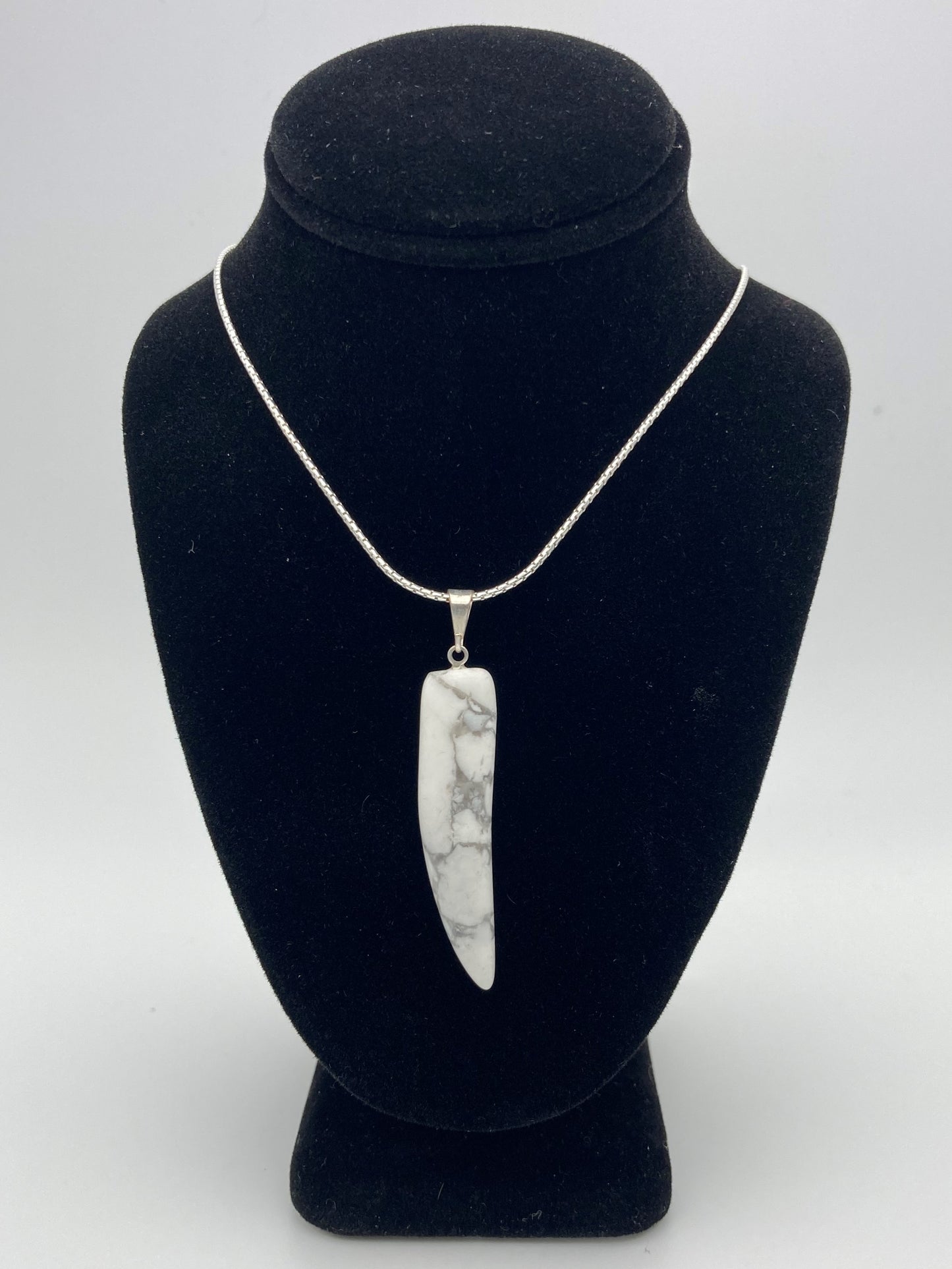 Howlite Pendant with Sterling Silver Chain