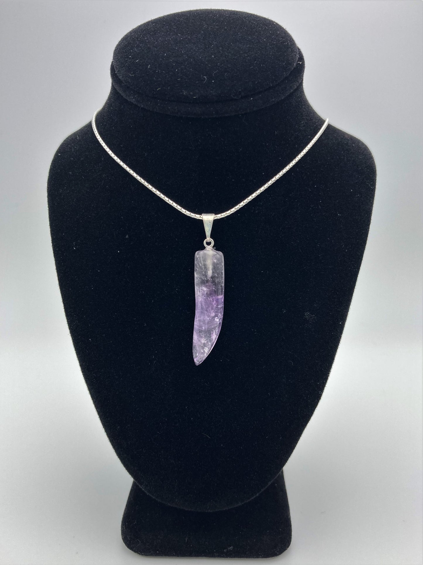 Amethyst Pendant with Sterling Silver Chain