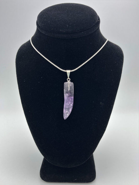 Amethyst Pendant with Sterling Silver Chain