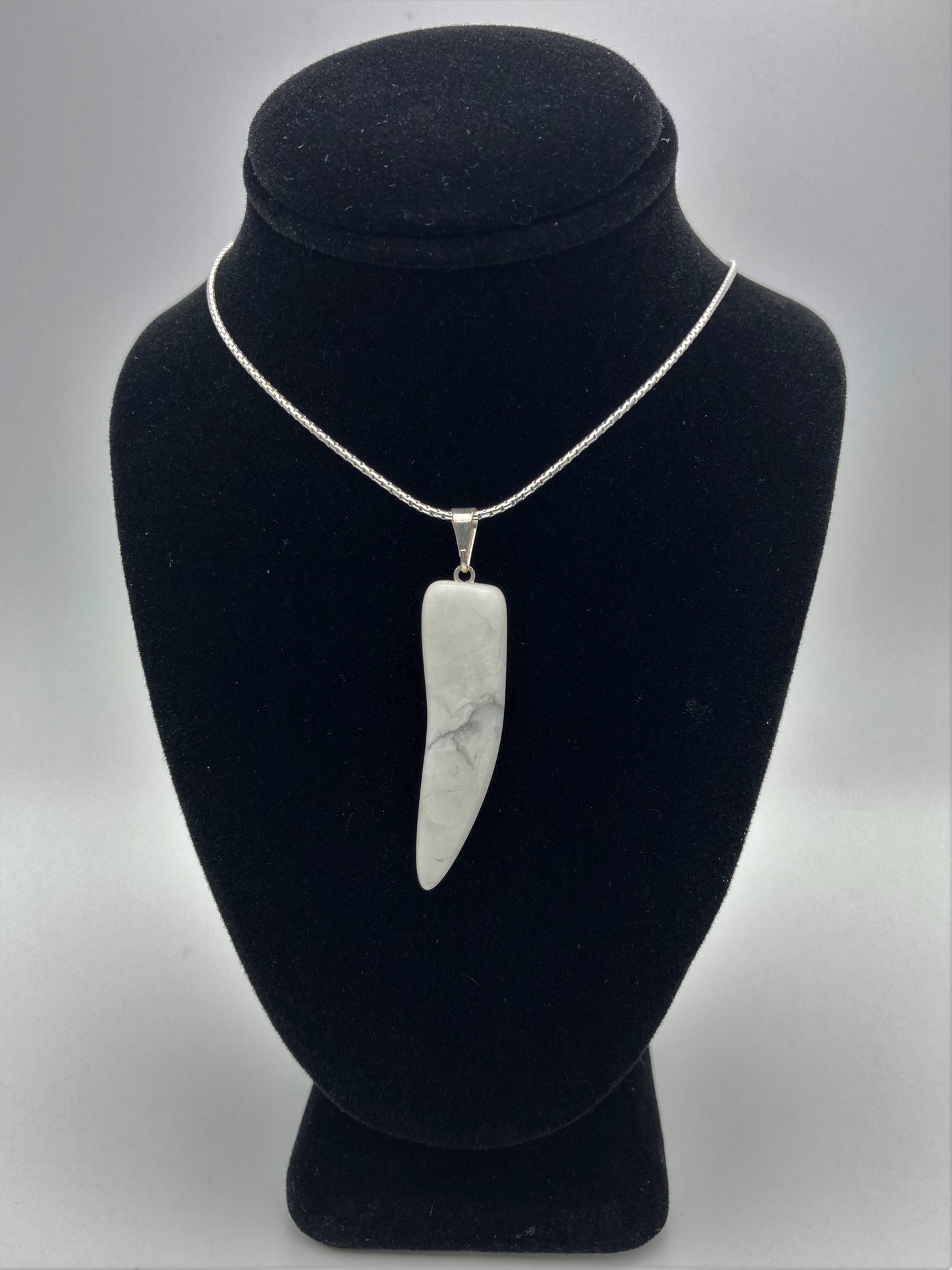 Howlite Pendant with Sterling Silver Chain