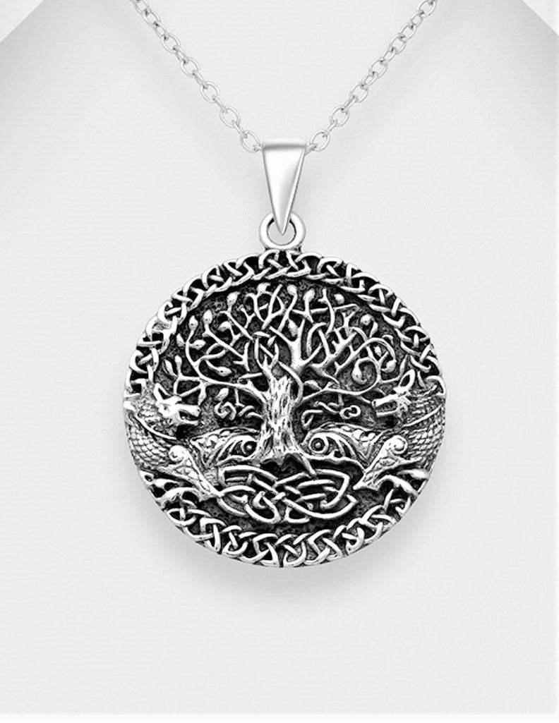 Celtic and Tree of Life Necklace - Sterling Silver